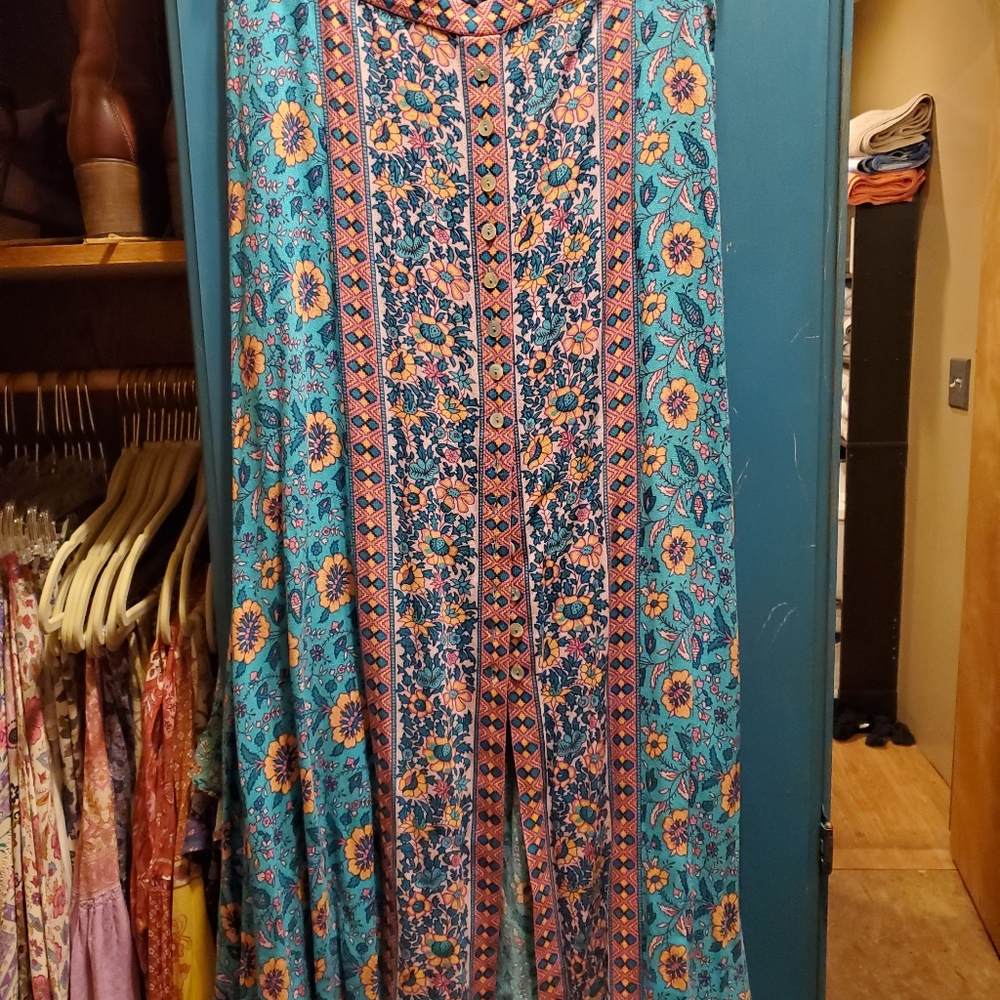 Arnhem teal skirt